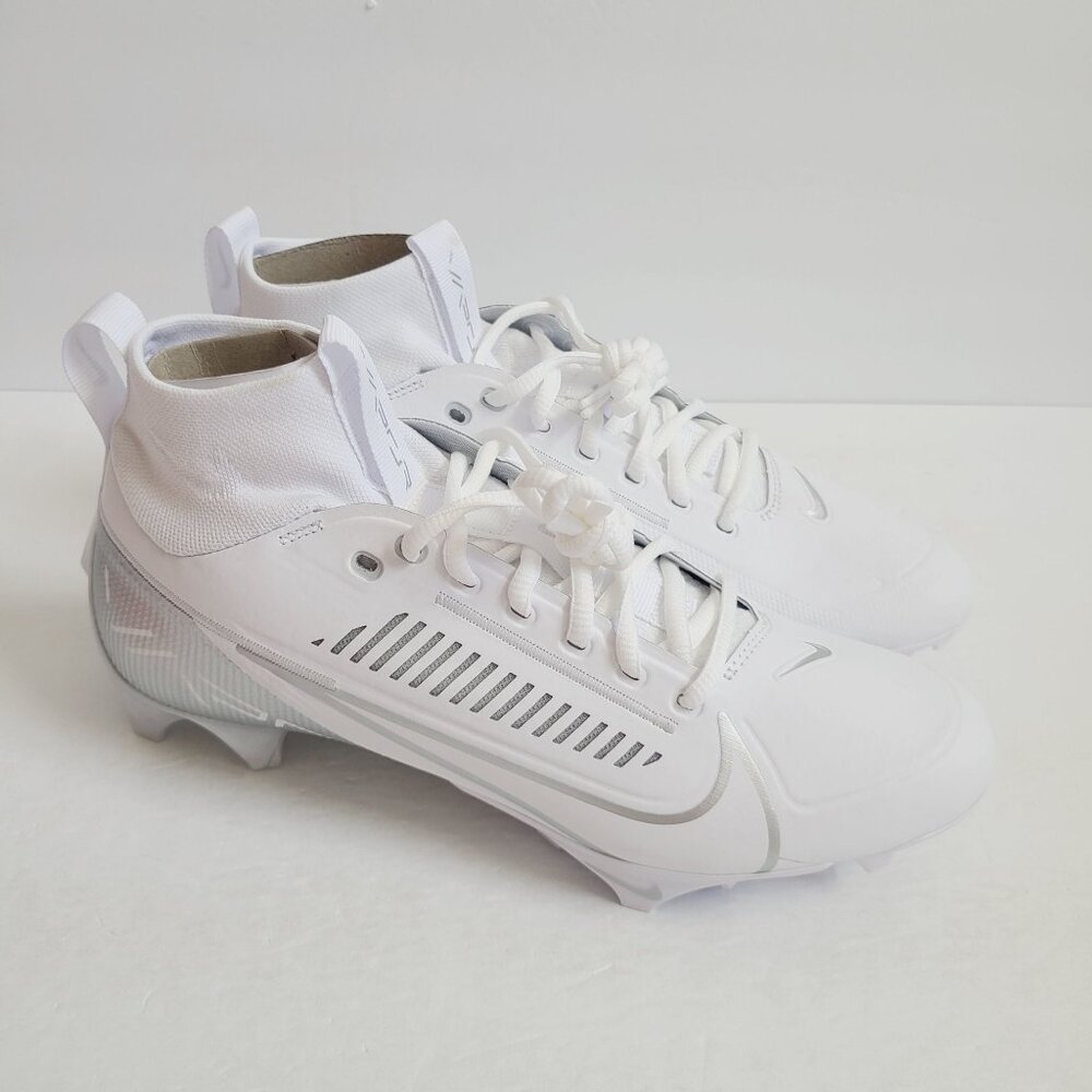 Nike Vapor Edge Pro 360 2 Football Cleats DA5456-102 Size 8.5 White Silver - Picture 3 of 8